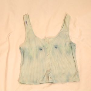 Hand dyed snap front crop top size small